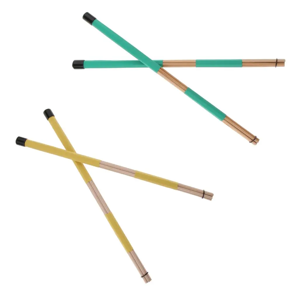 1 пара деревянных барабанов, мультиудочки, палочки, барабанные палочки, щетки с резиновой ручкой2