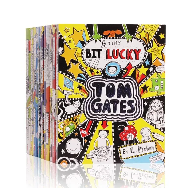 10 Книг Doodle Genius Tom Gates Extra Special для изучения английского языка с плохим почерком, Мультяшный комикс0