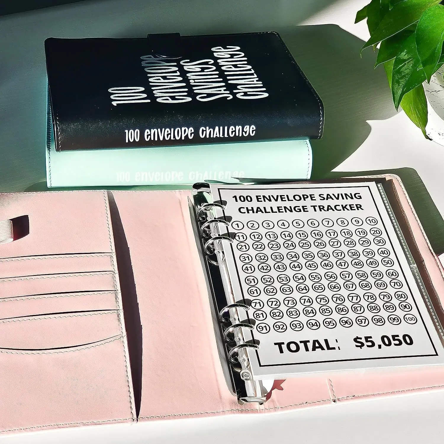 100 конвертов Challenge Binder Savings Challenges Бюджетные денежные конверты A5 Binder - простой и увлекательный способ сэкономить 5 050 долларов4