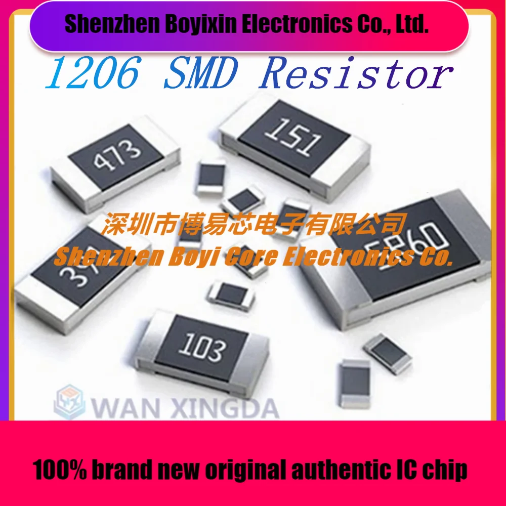100шт SMD 1206 1% Высокоточный Резистор 1R 2R 3R 4R 5.6R 10R 20R 30R 40R 56R 68R 82R 0.1R 100R 220R 470R 1K 10K 20K 33K 82K0