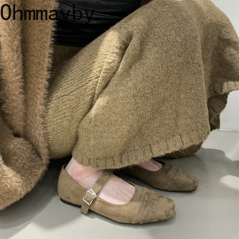2024, Весенняя женская обувь Mary Jane в стиле ретро, модная женская элегантная обувь на плоской подошве, мягкая женская обувь для бабушек в уличном стиле.3