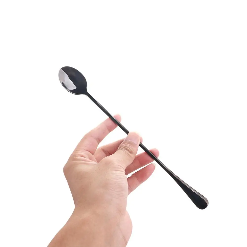 24 см Десертная посуда Инструменты для домашней кухни Кофейная ложка с длинной ручкой Ложка для мороженого Чайные ложки0