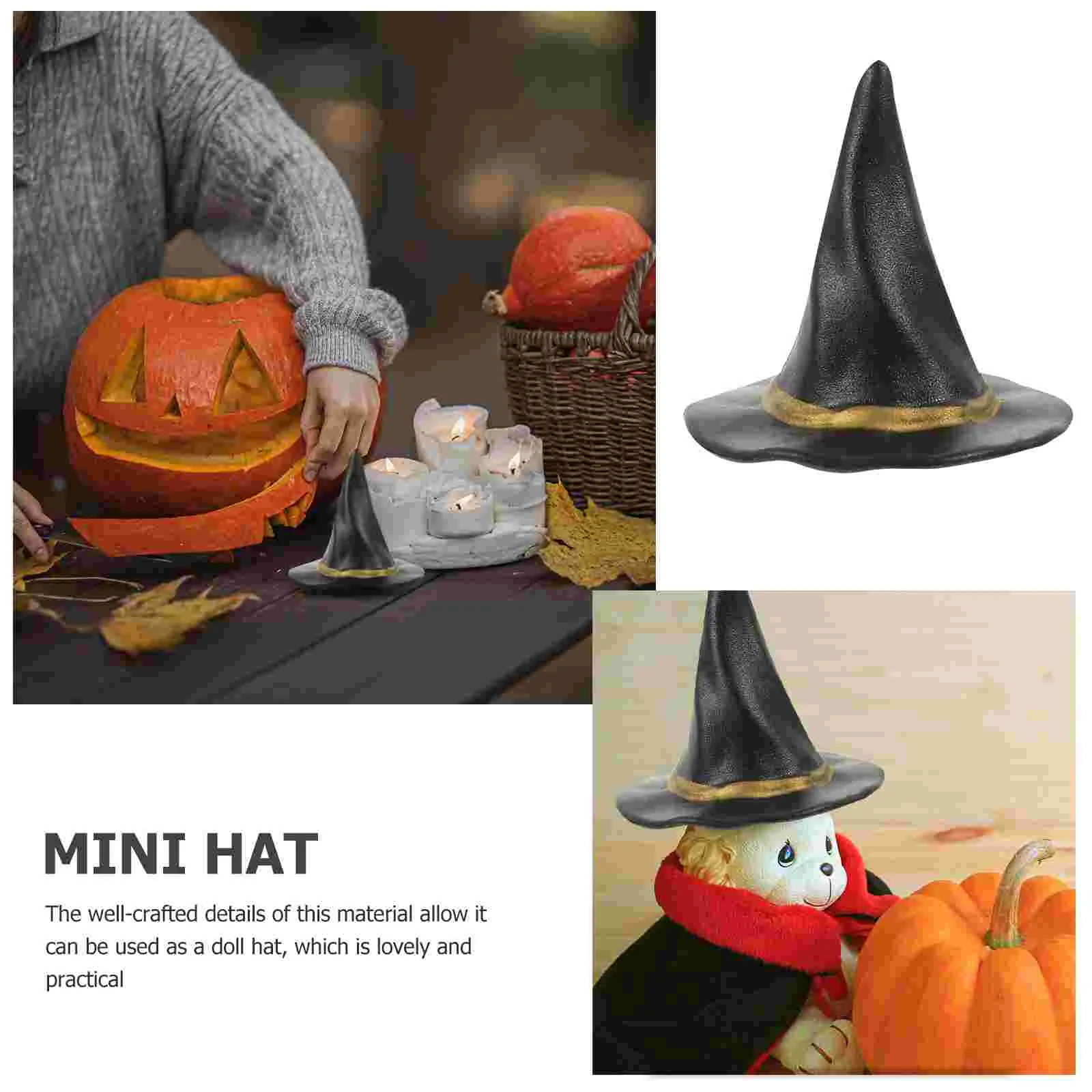 24шт миниатюрных шляп для ведьм Мини Шляпы для ведьм на Хэллоуин Реквизит для дома1