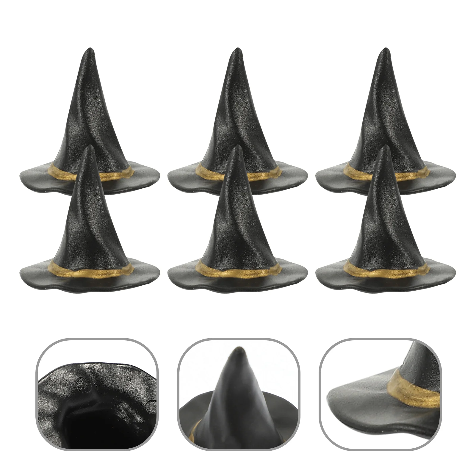 24шт миниатюрных шляп для ведьм Мини Шляпы для ведьм на Хэллоуин Реквизит для дома3