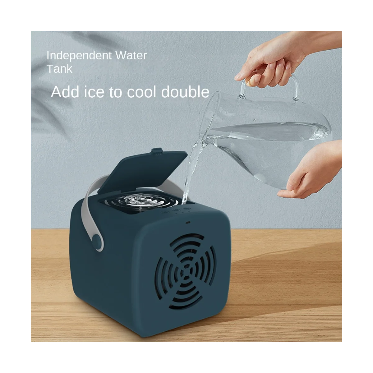 350 МЛ + 300 мл Настольный охладитель воздуха Бытовой Кондиционер для общежития USB Охлаждающий Увлажнитель воздуха-распылитель Air Cooler-A0