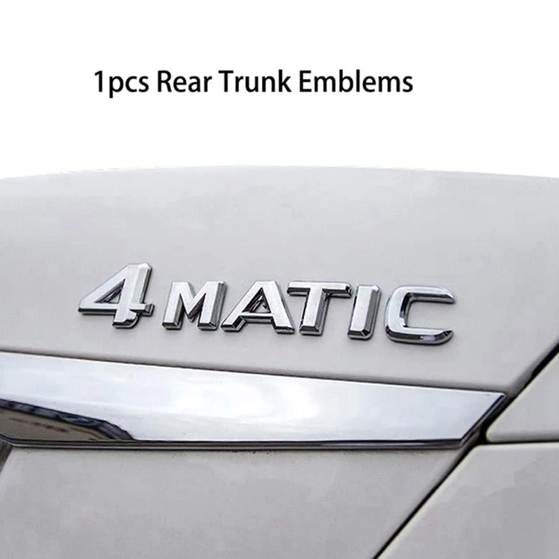 5X 4MATIC Серебристый автомобильный значок на двери багажника, крыло, бампер, наклейка, эмблема, клейкая лента, замена наклейки для Mercedes-Benz3