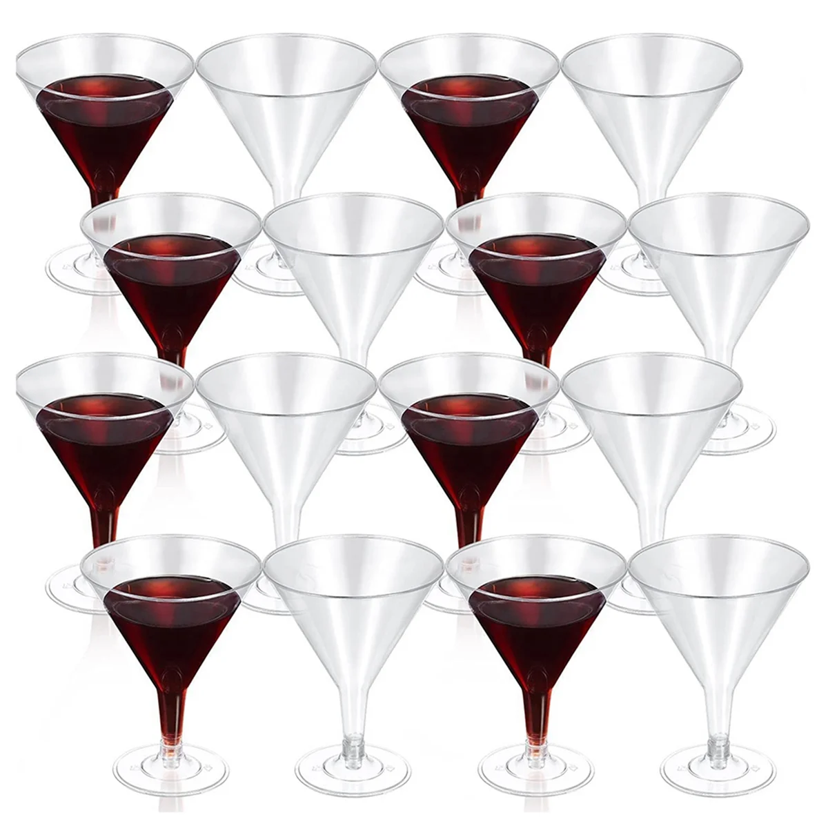 72x не пластик Мартини бокалы, прозрачные бокалы партия многоразовые чашки десертные чашки для коктейля десерт с шампанским 1