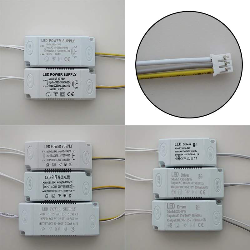 AC176-265V 230mA Светодиодный привод, Сегментированный потолочный светильник, Трансформатор постоянного тока, Источник питания для полосовой световой панели4