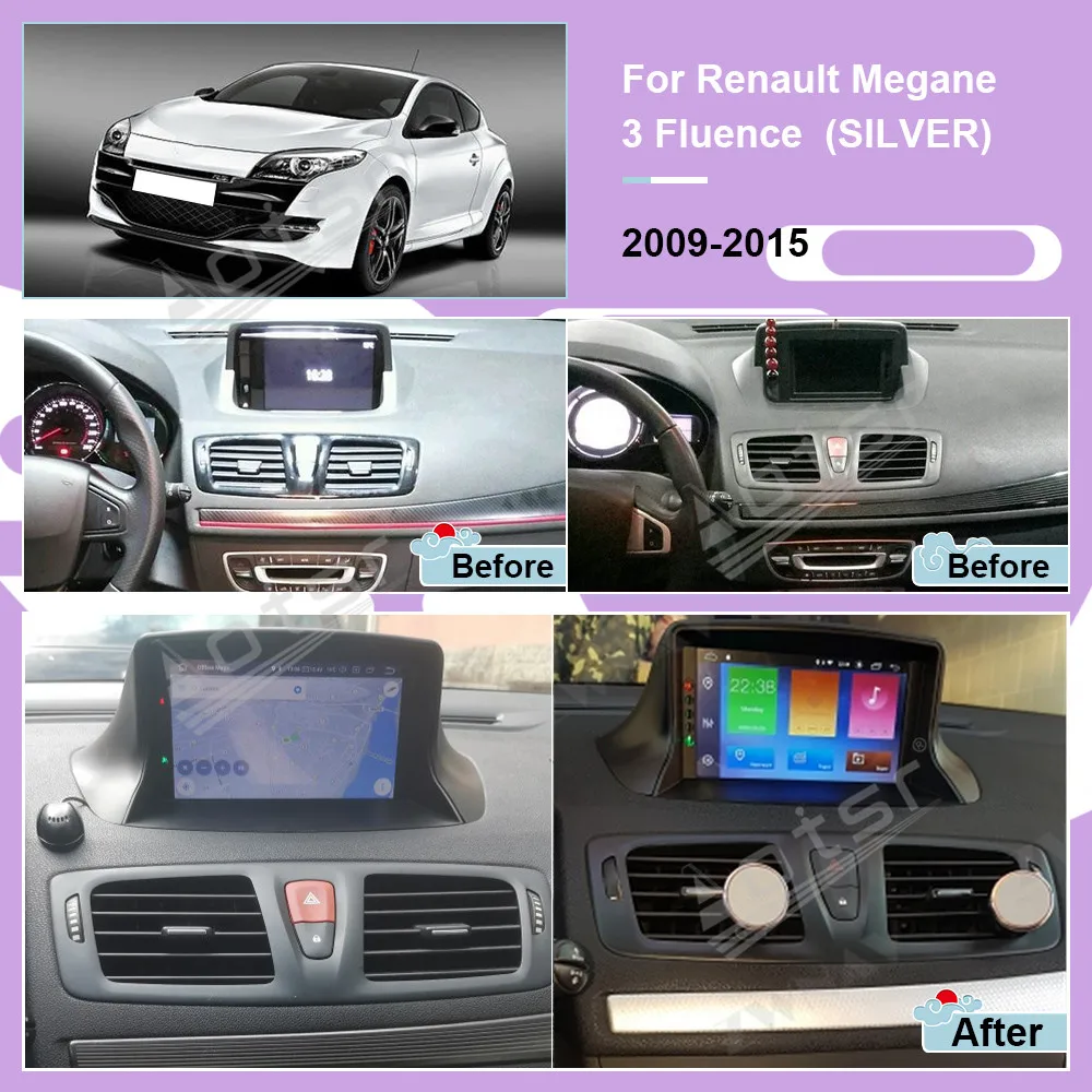 Android 10 Для Renault Megane 3 Fluence 2009 2010 2011 2012 2013 2014 2015 Стерео GPS Carplay Мультимедийный Плеер Радио Головное Устройство2