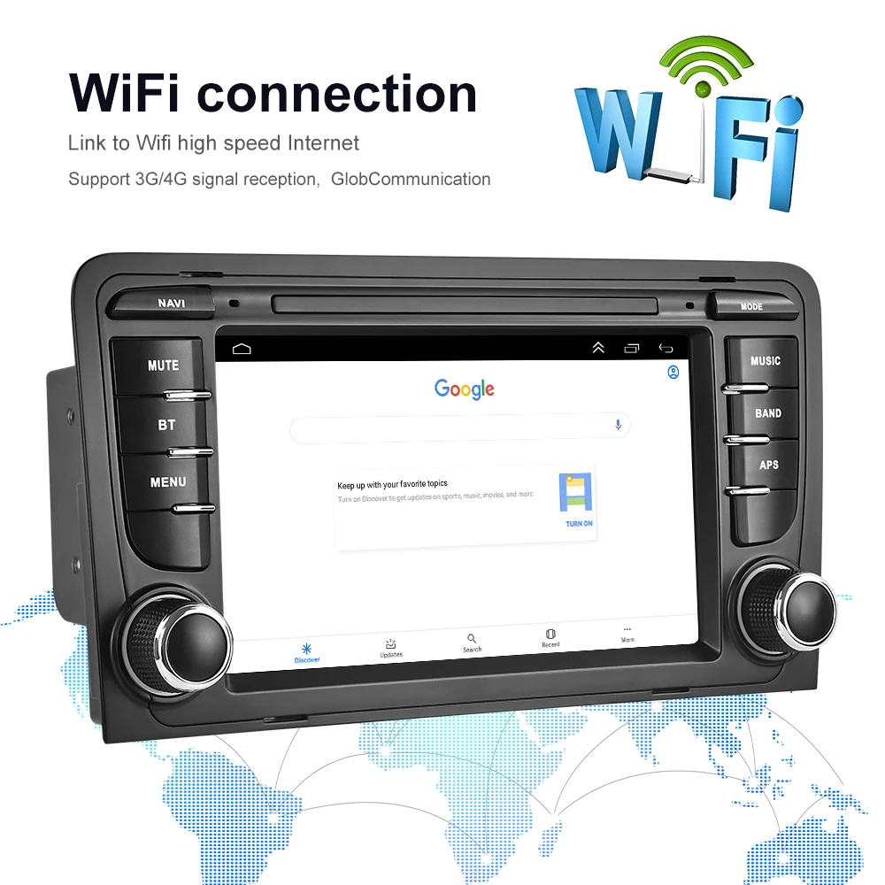 LeeKooLuu 2 Din Автомобильный Радиоприемник GPS Стерео Wifi Bluetooth Беспроводной Carplay Android Auto Для Audi A3 S3 RS3 8P Мультимедийный Видеоплеер3