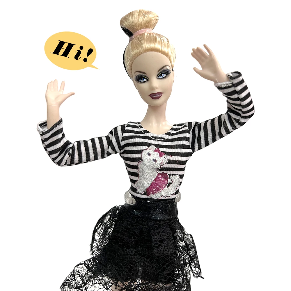 NK 1 шт. Черная юбка, модное кружевное платье, праздничный наряд для 1/6 BJD FR, игрушки для кукол, повседневная одежда, аксессуары для куклы Барби2