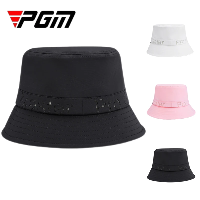 PGM Lady Fashion Golf Bucket Hats Дышащая кепка рыбака для гольфа, Солнцезащитный козырек с буквенным принтом, Солнцезащитные кепки для девочек, уличные УФ-защитные кепки0