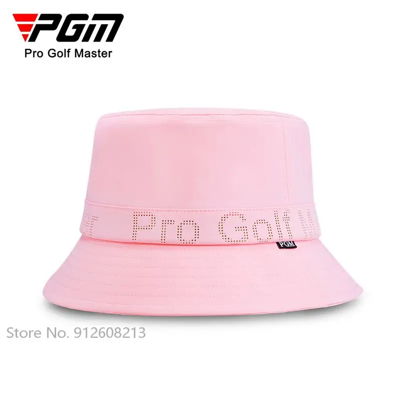 PGM Lady Fashion Golf Bucket Hats Дышащая кепка рыбака для гольфа, Солнцезащитный козырек с буквенным принтом, Солнцезащитные кепки для девочек, уличные УФ-защитные кепки3