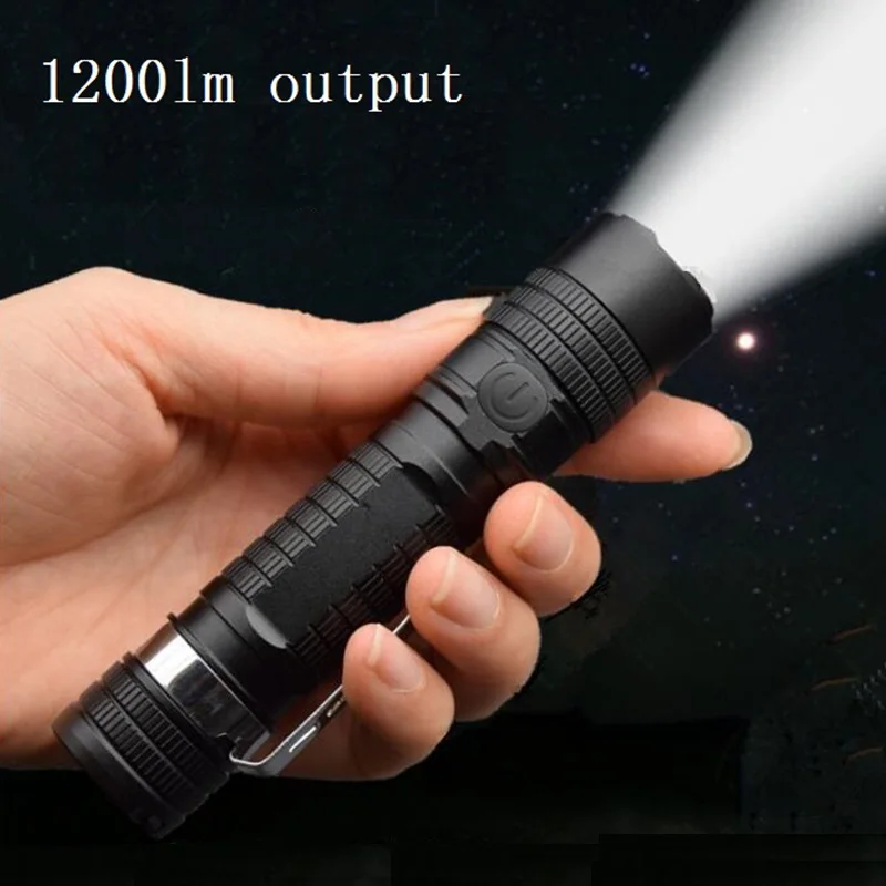 S11 Масштабируемый USB C Перезаряжаемый светодиодный фонарик 18650 XPL 1200lm с индикатором мощности и магнитным хвостовиком2