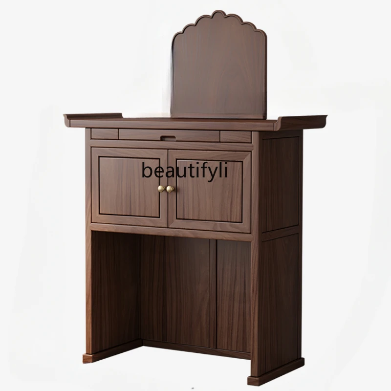Алтарный шкаф из массива дерева, Стол для жертвоприношений из черного ореха, Стол для подношений, Шкаф Фокан, Стол для курильницы, стол для благовоний0