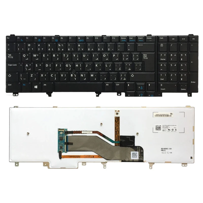 Арабская/Бельгийская Новая Клавиатура для Ноутбука Dell Latitude E6520 Teclado E6530 E6540 E5520 E5520M E5530 Клавиатура-Указатель с подсветкой0