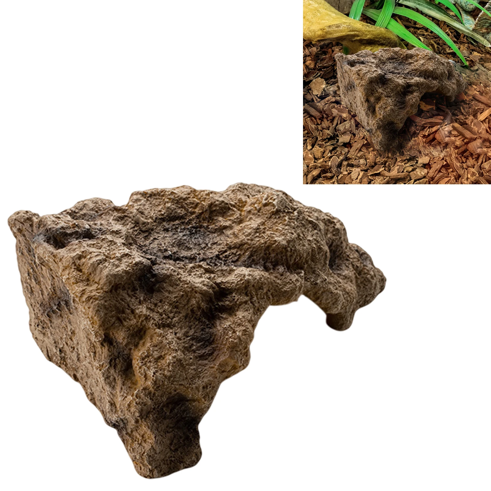 Безопасный смоляной Бородатый дракон, Легко моющийся Краб, снимающий давление для рептилий, змей, имитация пещерных укрытий, скальных черепах, ящериц.1