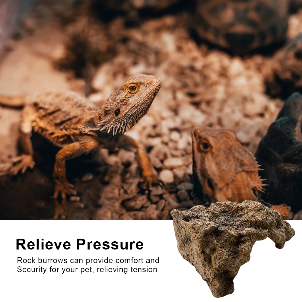 Безопасный смоляной Бородатый дракон, Легко моющийся Краб, снимающий давление для рептилий, змей, имитация пещерных укрытий, скальных черепах, ящериц.5