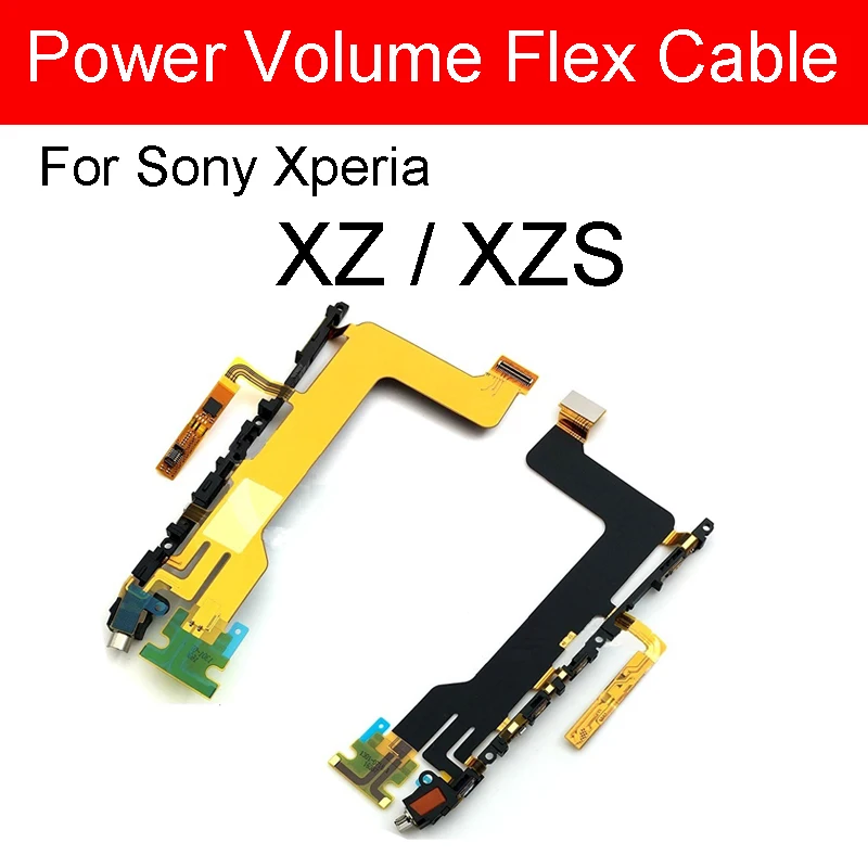Боковая Кнопка Включения/Выключения Питания и Громкости Гибкий Кабель Для Sony Xperia XZ XZS F8331 F8332 G8231 G8232 Детали Гибкой Ленты Volume Power0