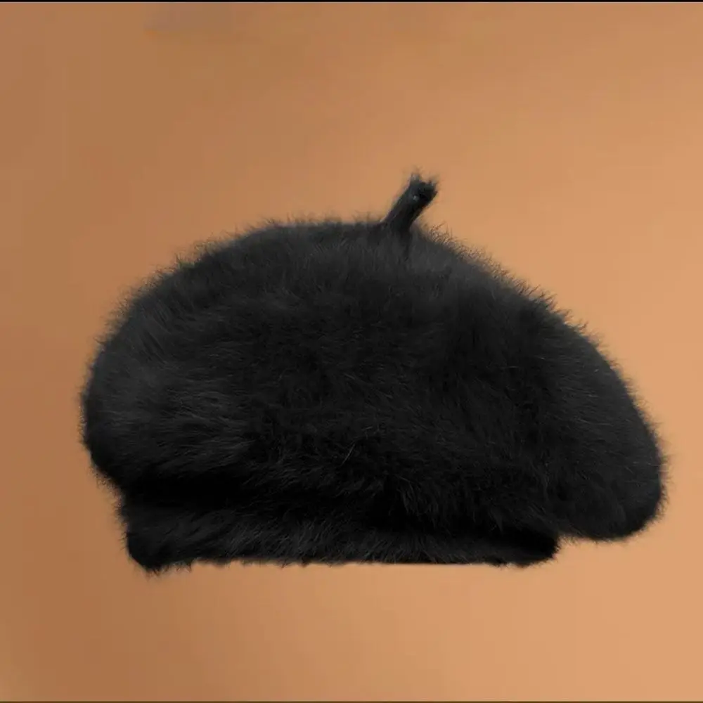 Более теплая плюшевая шапка-берет, облачная шляпа, ретро-утепленная осенне-зимняя кепка, кепки для газетчиков, Однотонная шляпа художника, женская леди2