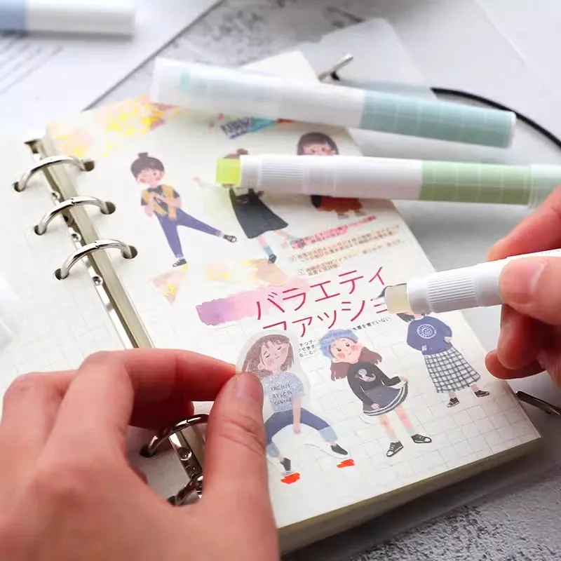 Быстросохнущий клей-карандаш желеобразного цвета, Форма ручки, твердый клей-карандаш, Дневник для скрапбукинга, блокнот, наклейки для запечатывания конвертов, нетоксичный3