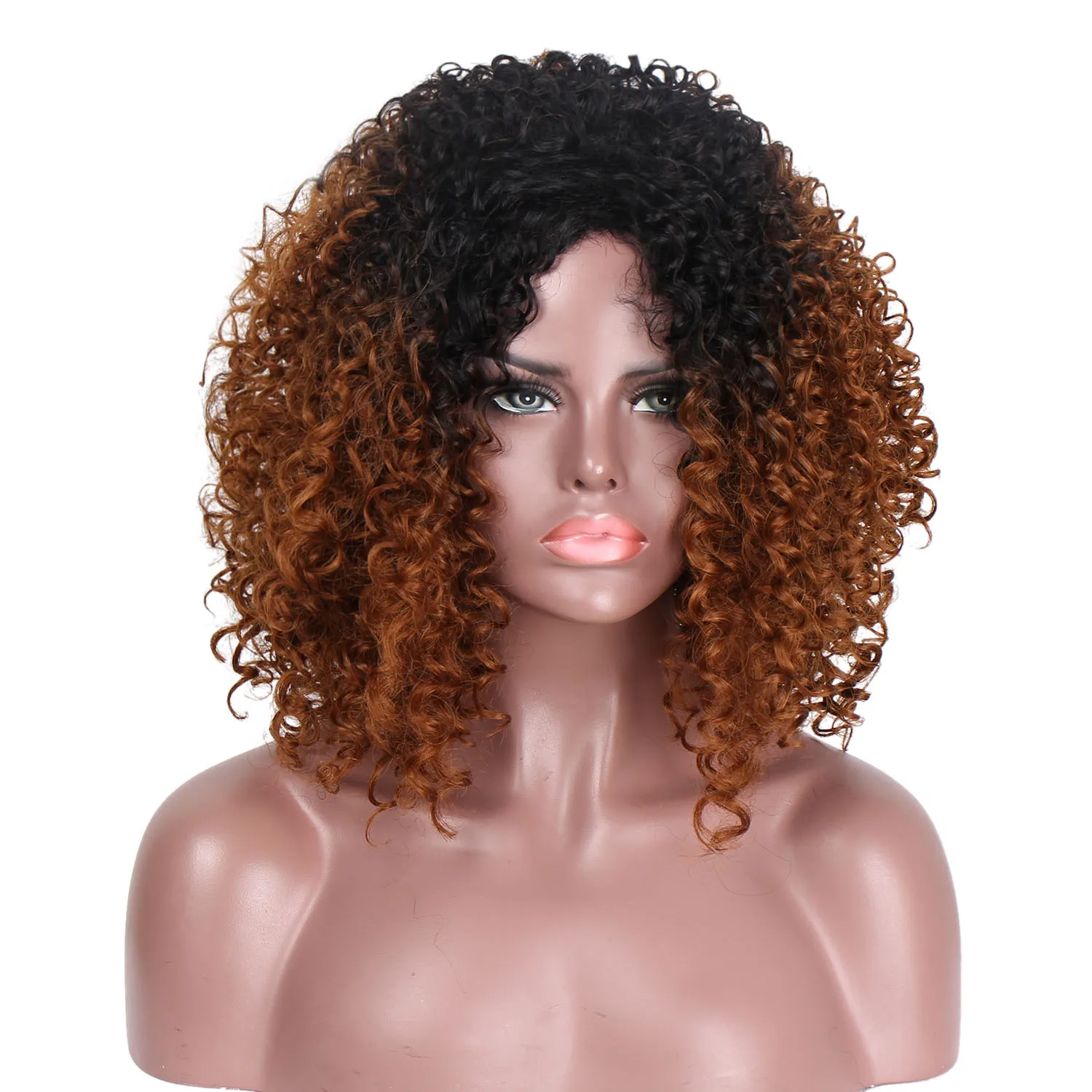 Внешнеторговый парик для женщин, европейский и американский градиентный короткий кудрявый парик, африканское мелкое кудрявое химическое волокно4