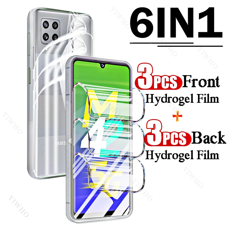 Гидрогелевая пленка 9в1 с полным покрытием спереди и сзади для Samsung Galaxy M42 5G, защитные пленки от отпечатков пальцев для Samsung M 42, объектив камеры HD3