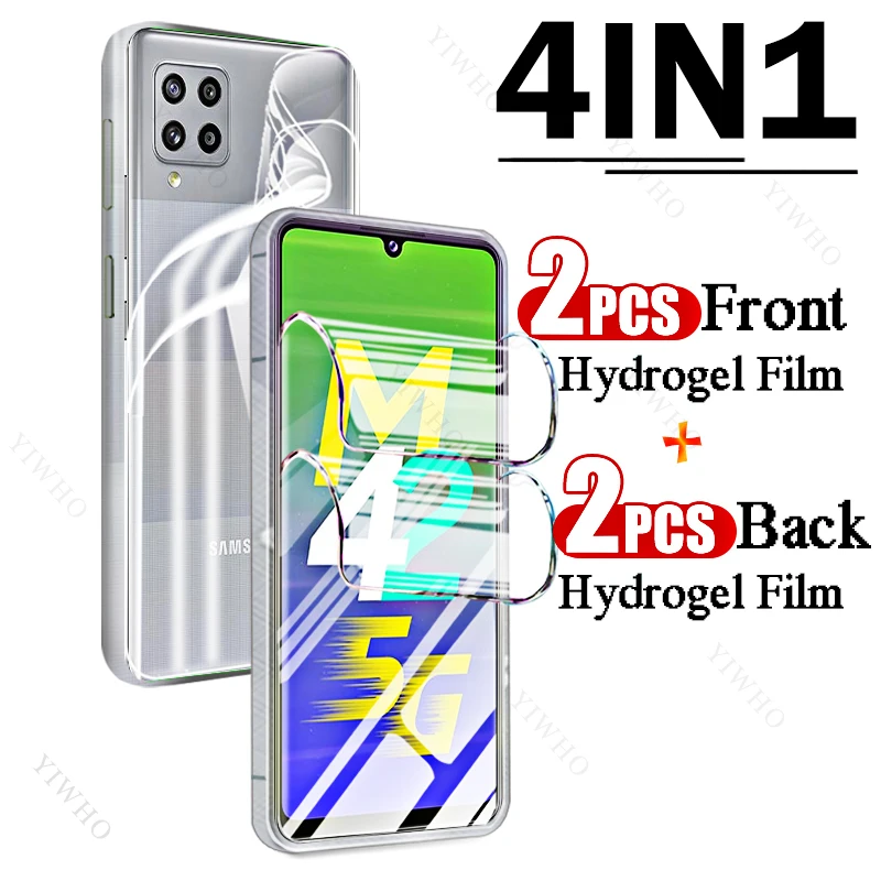 Гидрогелевая пленка 9в1 с полным покрытием спереди и сзади для Samsung Galaxy M42 5G, защитные пленки от отпечатков пальцев для Samsung M 42, объектив камеры HD4