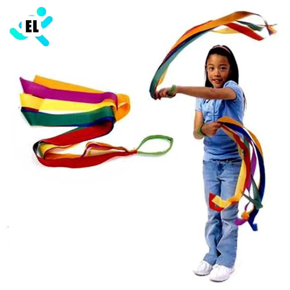 Горячая спортивная танцевальная художественная ритмичная радужная лента, детская гимнастическая игрушка для черлидинга, гимнастические упражнения для фитнеса, разные цвета0
