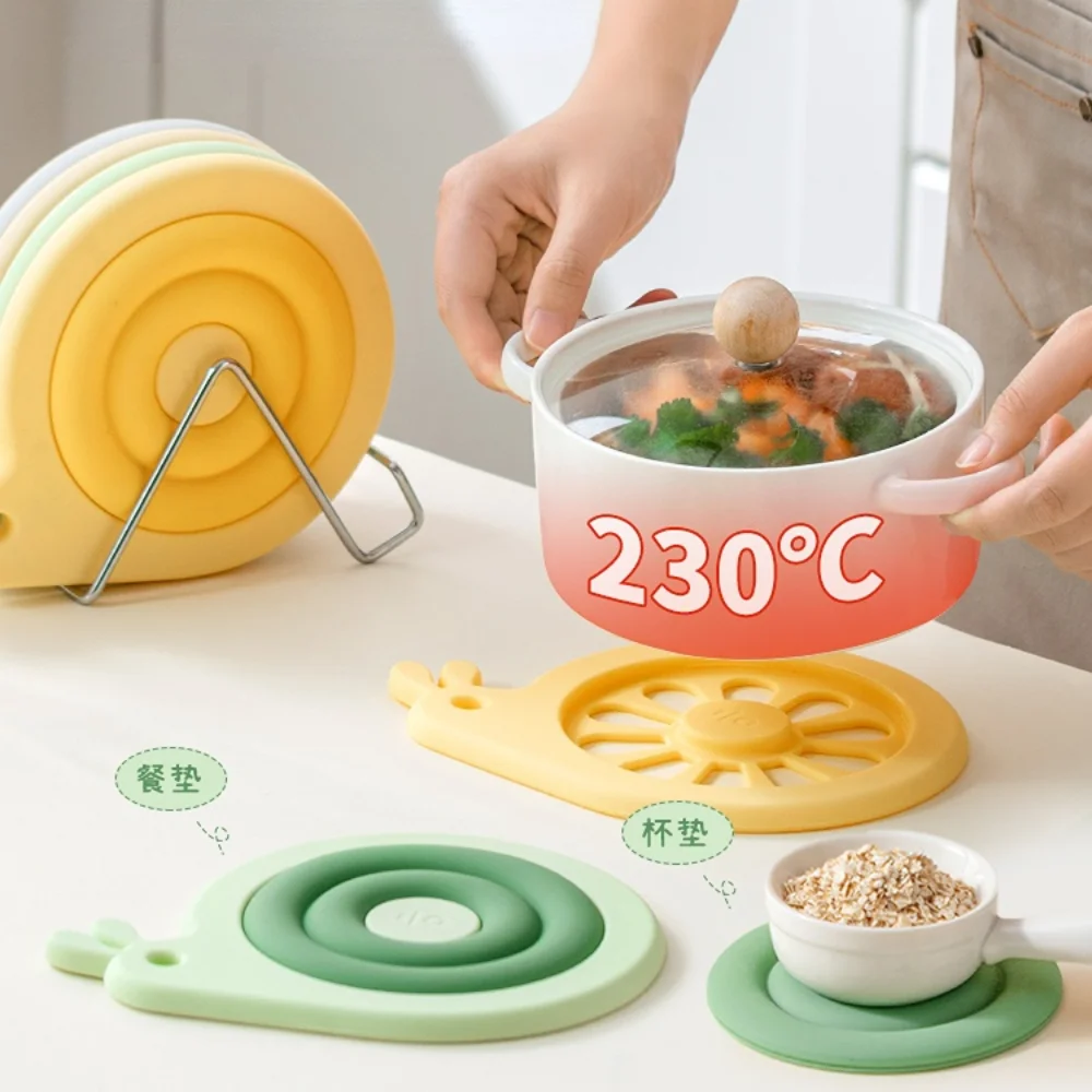 Двухслойная съемная силиконовая теплоизоляционная прокладка Посуда с утолщенным размещением, Штабелируемый коврик для чашек, подставки для домашней кухни, НОВИНКА1
