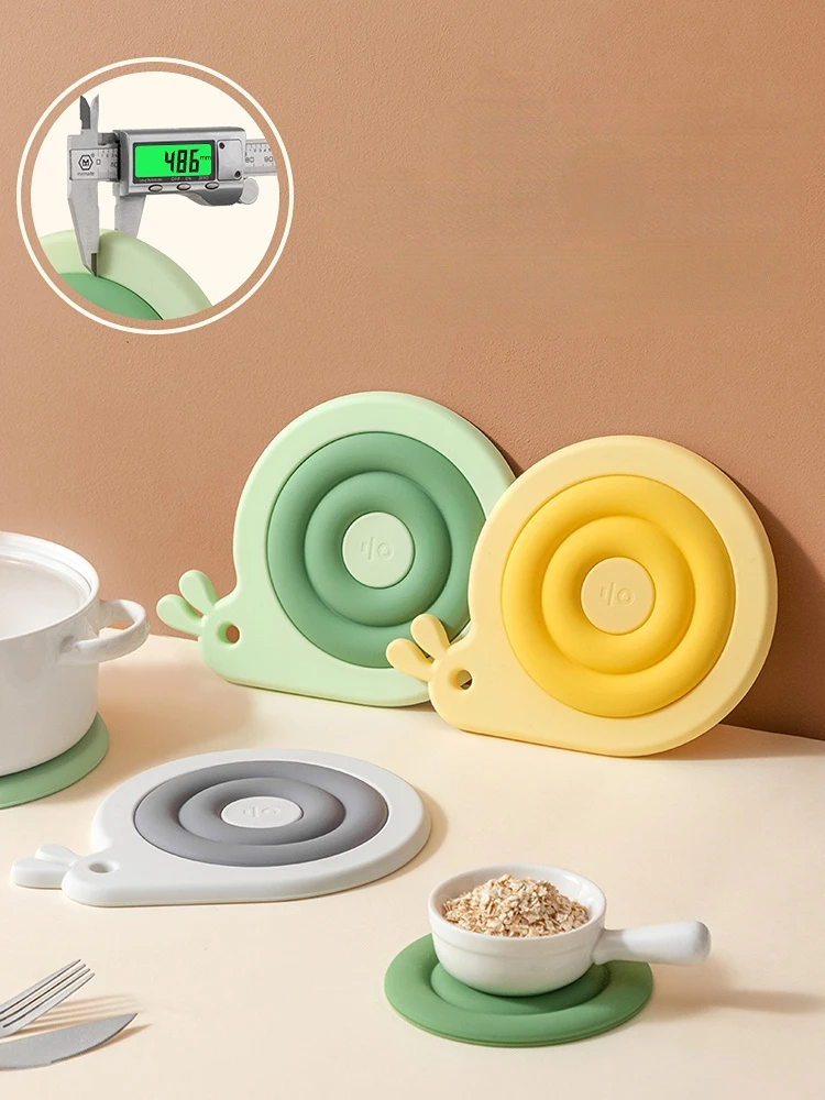 Двухслойная съемная силиконовая теплоизоляционная прокладка Посуда с утолщенным размещением, Штабелируемый коврик для чашек, подставки для домашней кухни, НОВИНКА4