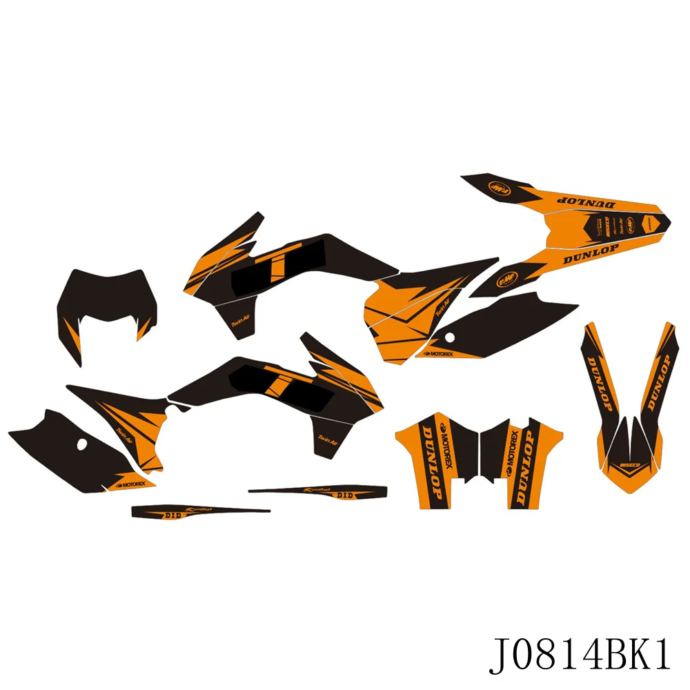 Для KTM EXC EXC-F 125 250 300 350 2014 2015 2016 Графические наклейки комплект наклеек фон мотоцикла0