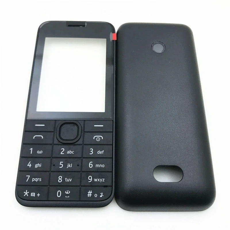 Для Nokia 208 Полный Комплект корпуса мобильного телефона + Запасные части для английской клавиатуры и клавиатуры на иврите3