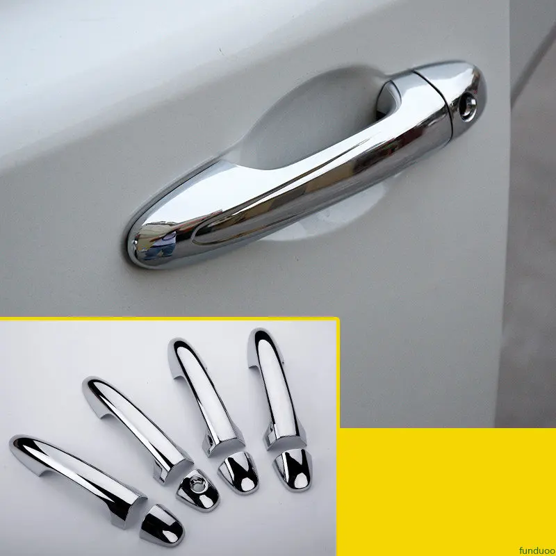 Для Toyota Highlander Kluger 2015-200 Хромированная дверная ручка автомобиля, крышка чаши, декоративная отделка, наклейка, аксессуары для укладки0