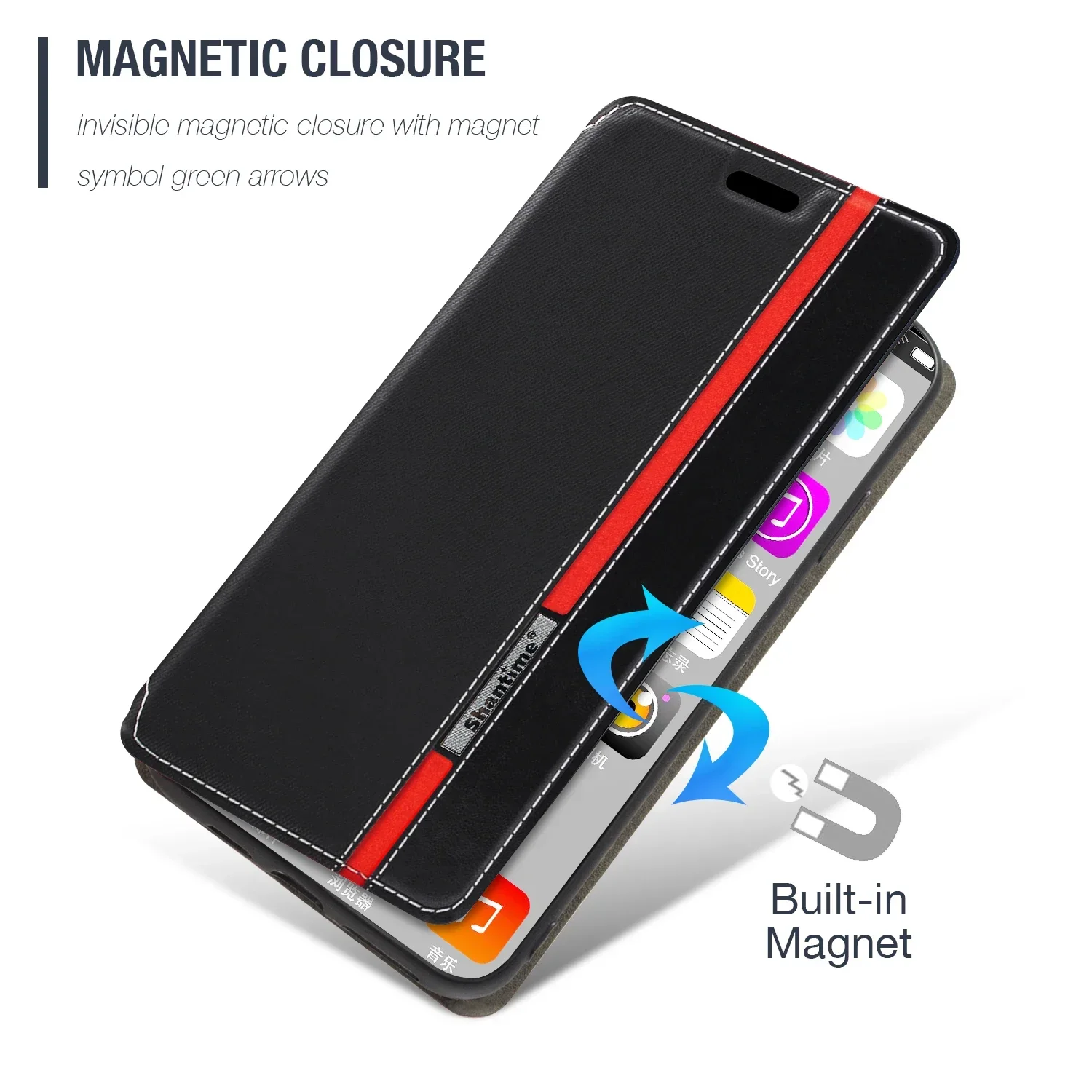 Для ZTE Blade A73 5G Case Модный Многоцветный Магнитный Флип-чехол с Держателем Карты Для ZTE Fresh 50 7543N ZTE Xiaoxian 501