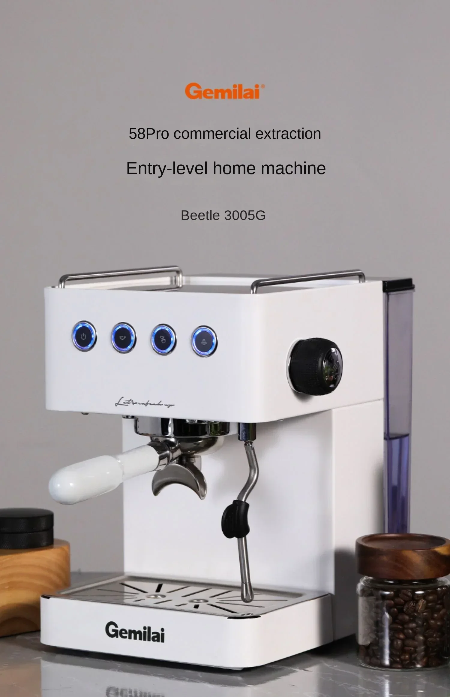 Домашняя кофемашина Gemini CRM3005G Полуавтоматическая Офисная Маленькая Итальянская с концентрированным паром 220 В4