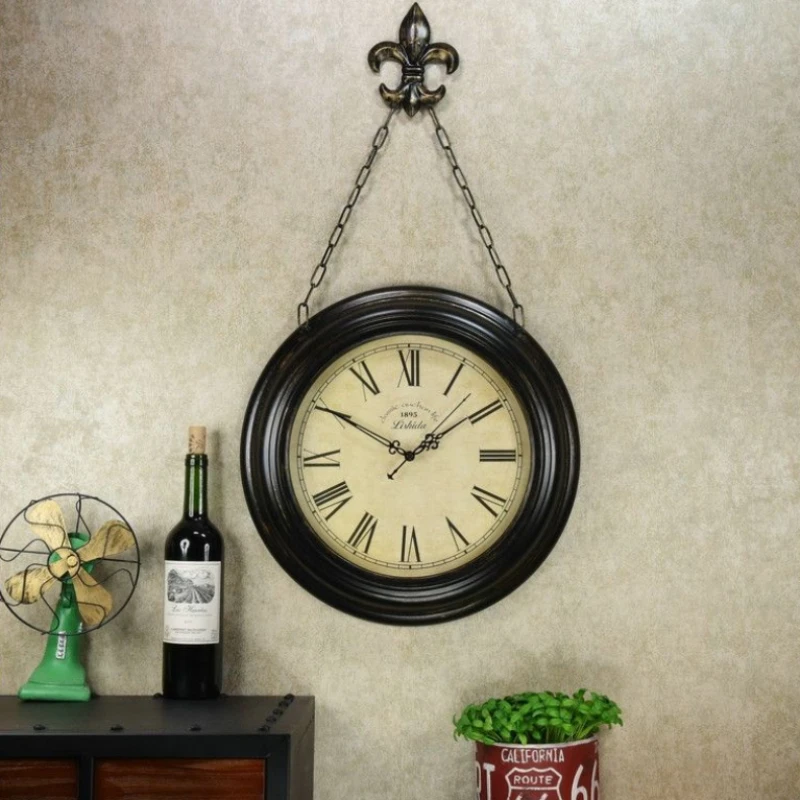 Европейские Ретро Настенные Часы Креативная Гостиная Антикварные Эстетические Уникальные Настенные Часы Оригинальный Новый Дизайн Reloj De Pared Home Decor2