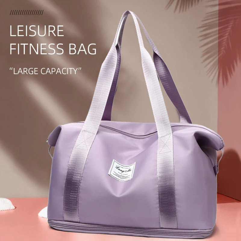Женская спортивная сумка для йоги, Влажная Сухая Отдельная сумка, спортивные сумки большой емкости, Расширяемый пакет для хранения багажа для путешествий на выходные XM2480