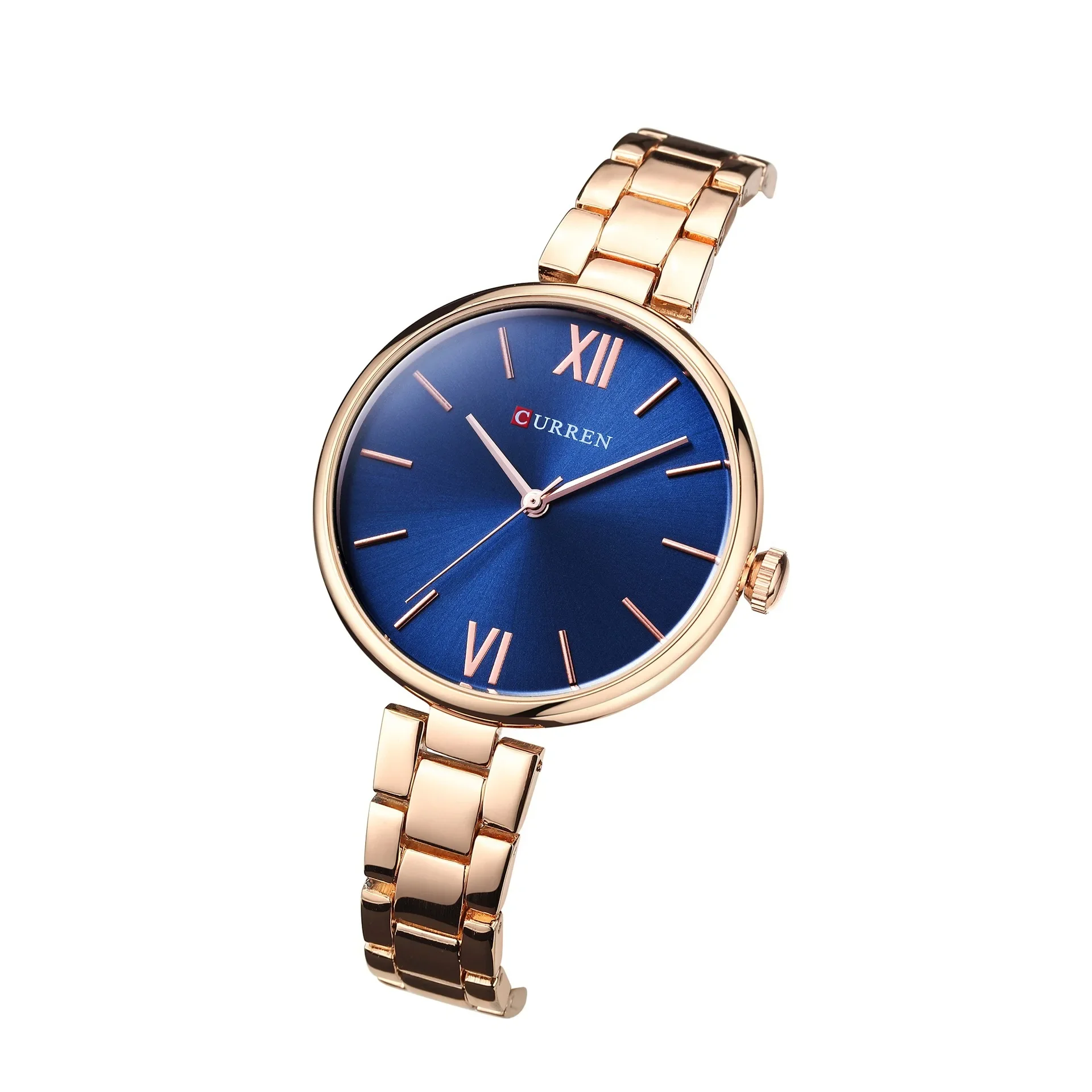 Женские часы Curren 9017 со стальным ремешком, женские водонепроницаемые кварцевые часы, модные женские часы1