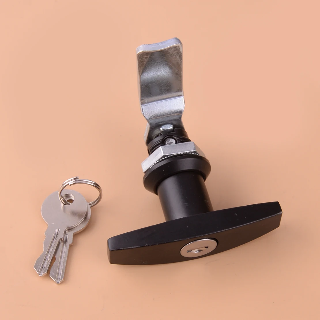 Задняя фиксирующая ручка Т-образной формы Шкаф Ящик для инструментов Гаражный навес Дверной замок с защелкой с ключами Подходит для пикапа0