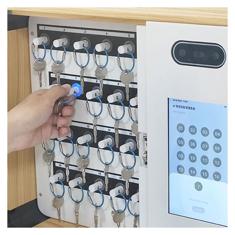 Интеллектуальный шкаф для хранения ключей с контролем отпечатков пальцев, поставляемый Китайским поставщиком4
