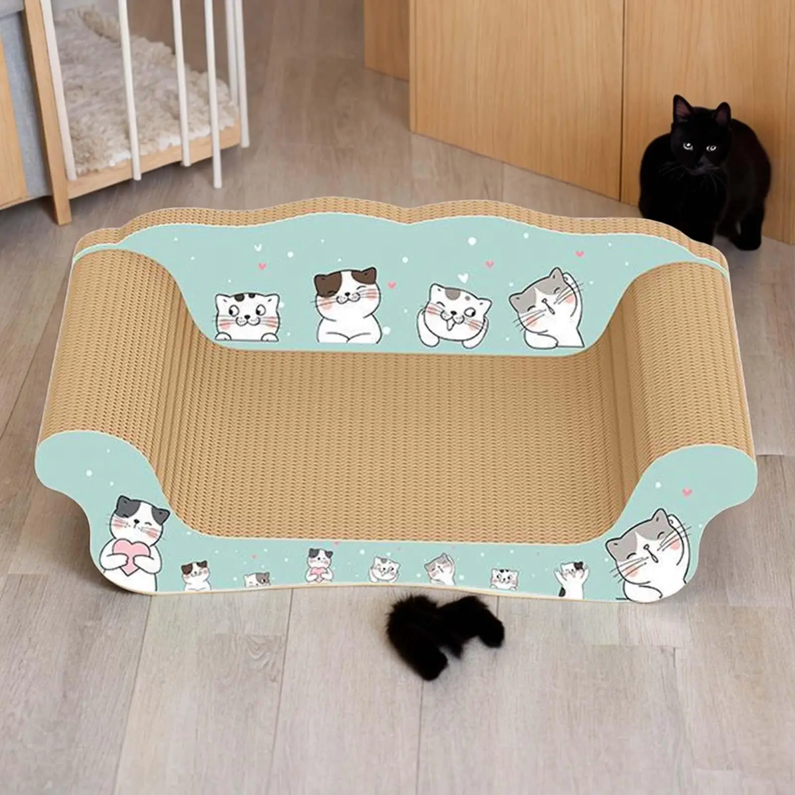 Коврик для кошачьей царапины, защита мебели для дивана-кровати, износостойкая доска для кошачьей царапины, кошачий диван для маленьких, средних и крупных кошек1