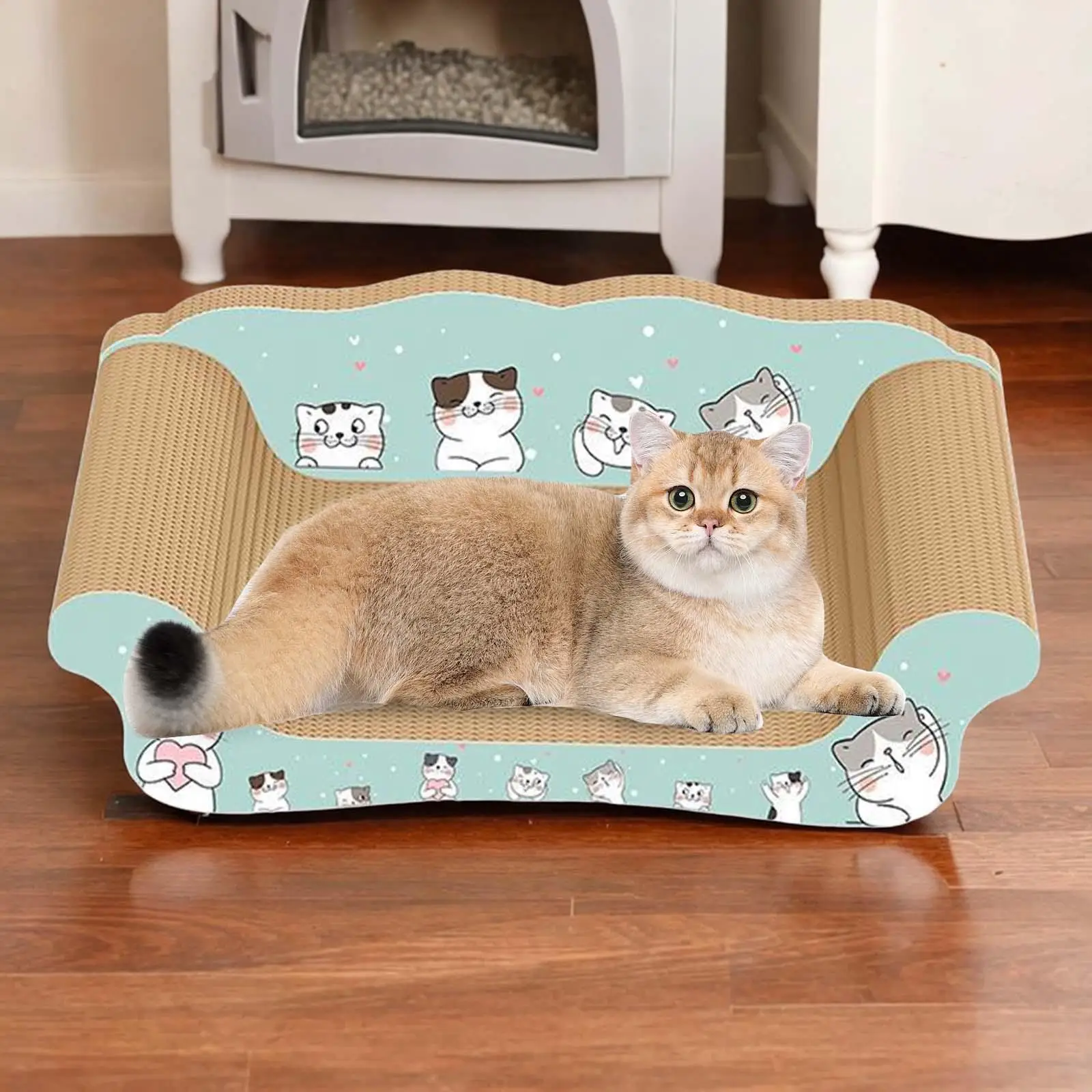 Коврик для кошачьей царапины, защита мебели для дивана-кровати, износостойкая доска для кошачьей царапины, кошачий диван для маленьких, средних и крупных кошек2