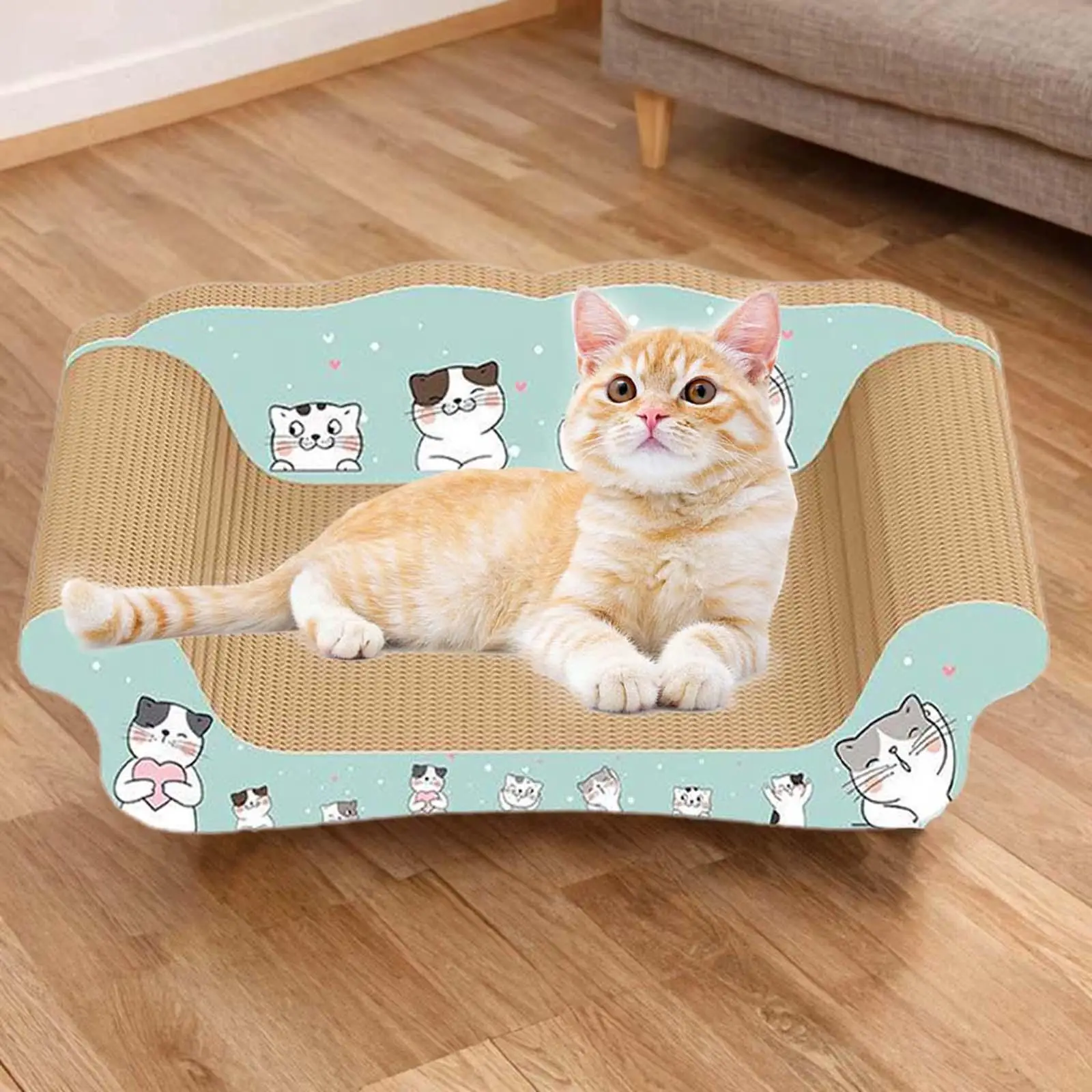 Коврик для кошачьей царапины, защита мебели для дивана-кровати, износостойкая доска для кошачьей царапины, кошачий диван для маленьких, средних и крупных кошек3