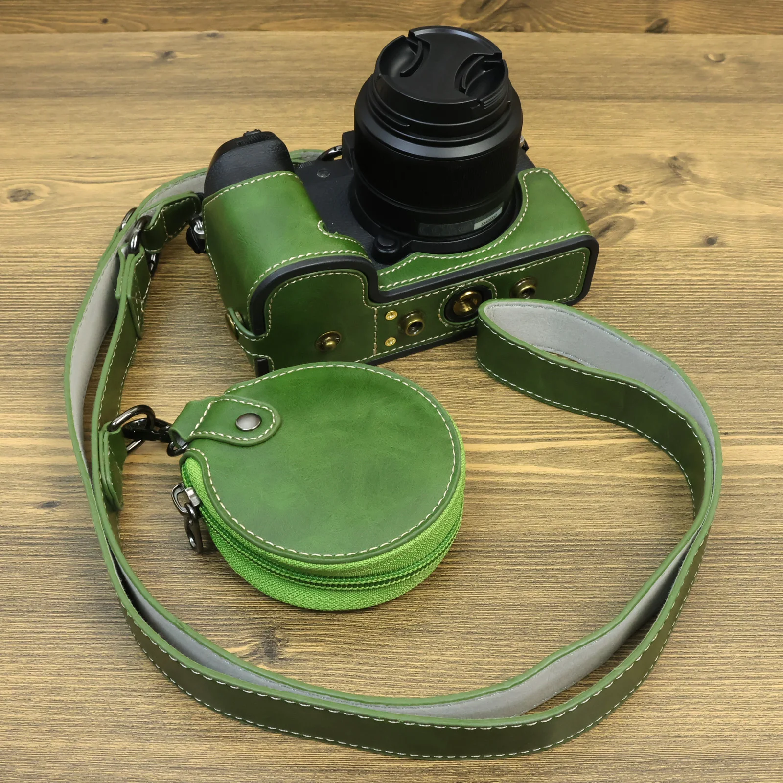 Кожаная сумка для фотоаппарата CozyShot HQ, чехол-ручка, ремешок для FUJIFILM Fuji X-S20 с объективом 15-45 мм0