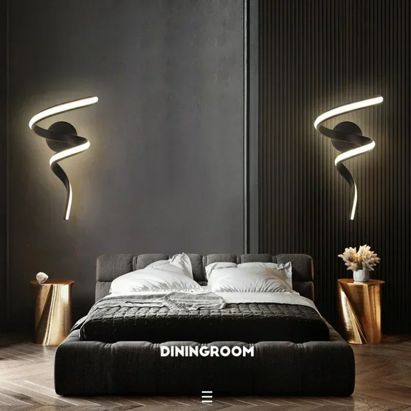 Креативный настенный светильник 2023 года, Новый простой современный светильник для прохода, прикроватная лампа для спальни и гостиной4