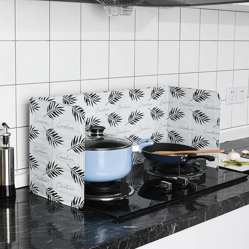 Кухонная плита для приготовления пищи, масла для жарки, экран-заставка, защита от брызг, Алюминиевая фольга, Доска для защиты от ожогов, Защитная пластина1