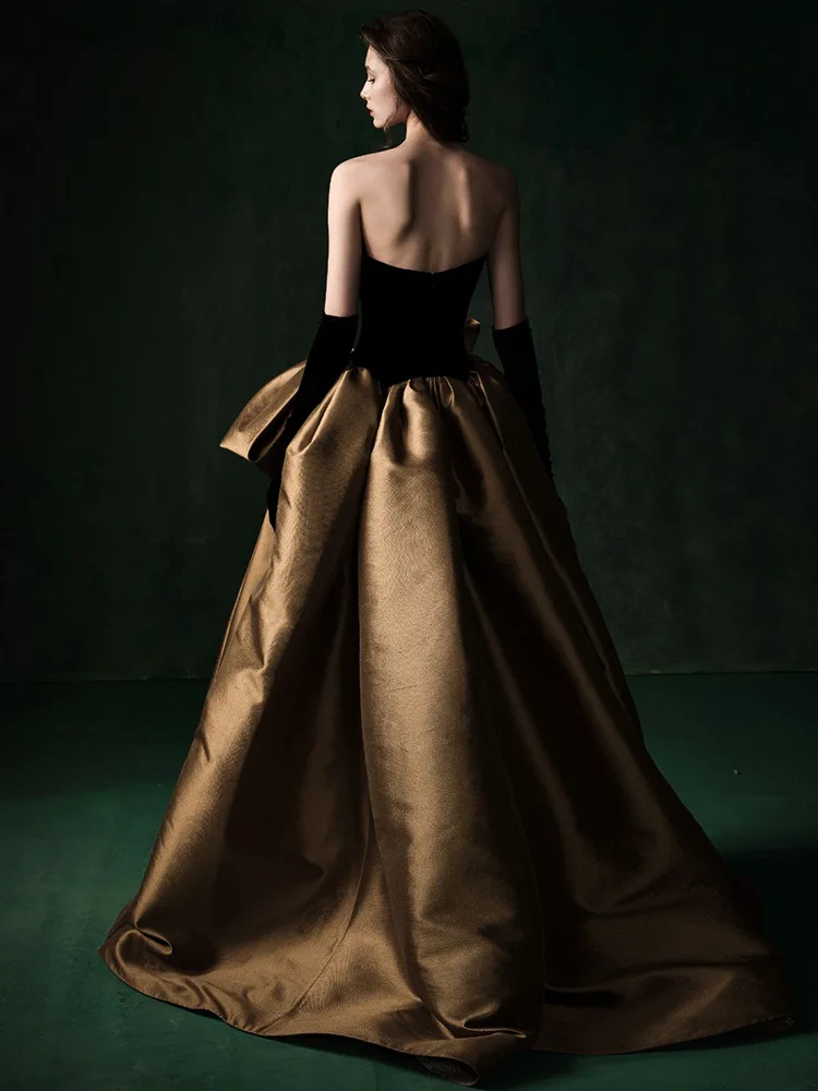 Летнее женское сексуальное платье-топ для выпускного вечера, французское винтажное вечернее длинное платье трапециевидной формы3