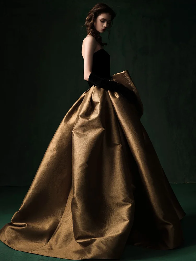 Летнее женское сексуальное платье-топ для выпускного вечера, французское винтажное вечернее длинное платье трапециевидной формы4