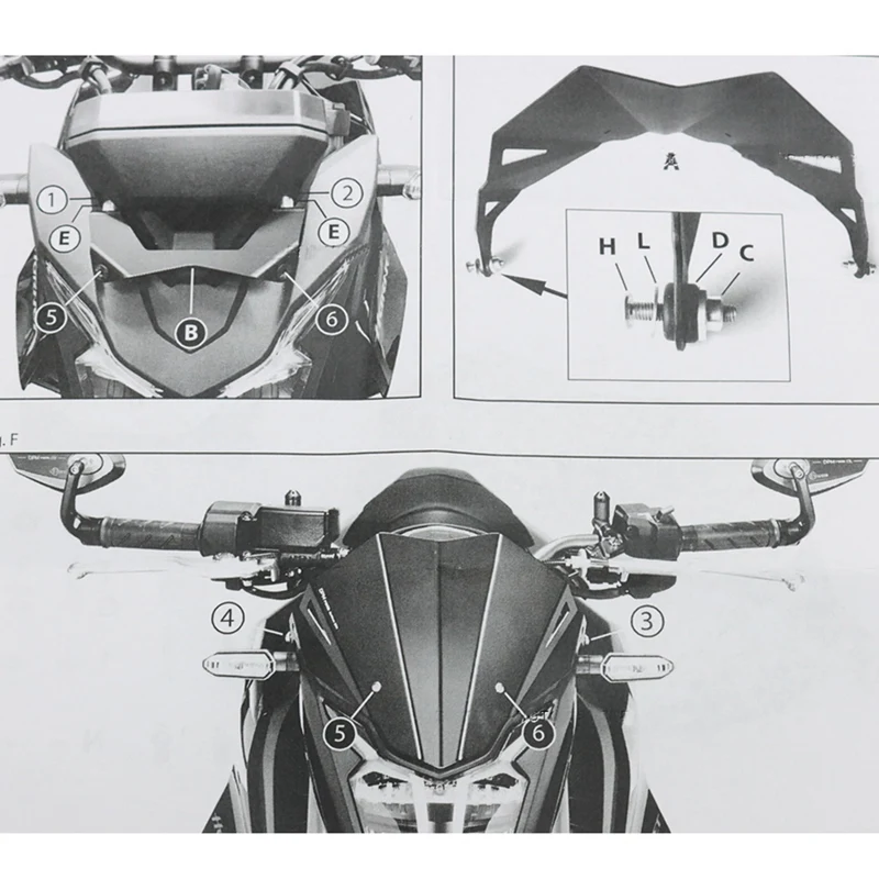 Лобовое стекло мотоцикла Ветрозащитный экран Алюминиевый Черный для Honda CB750 HORNET Cb 750 Hornet 20232